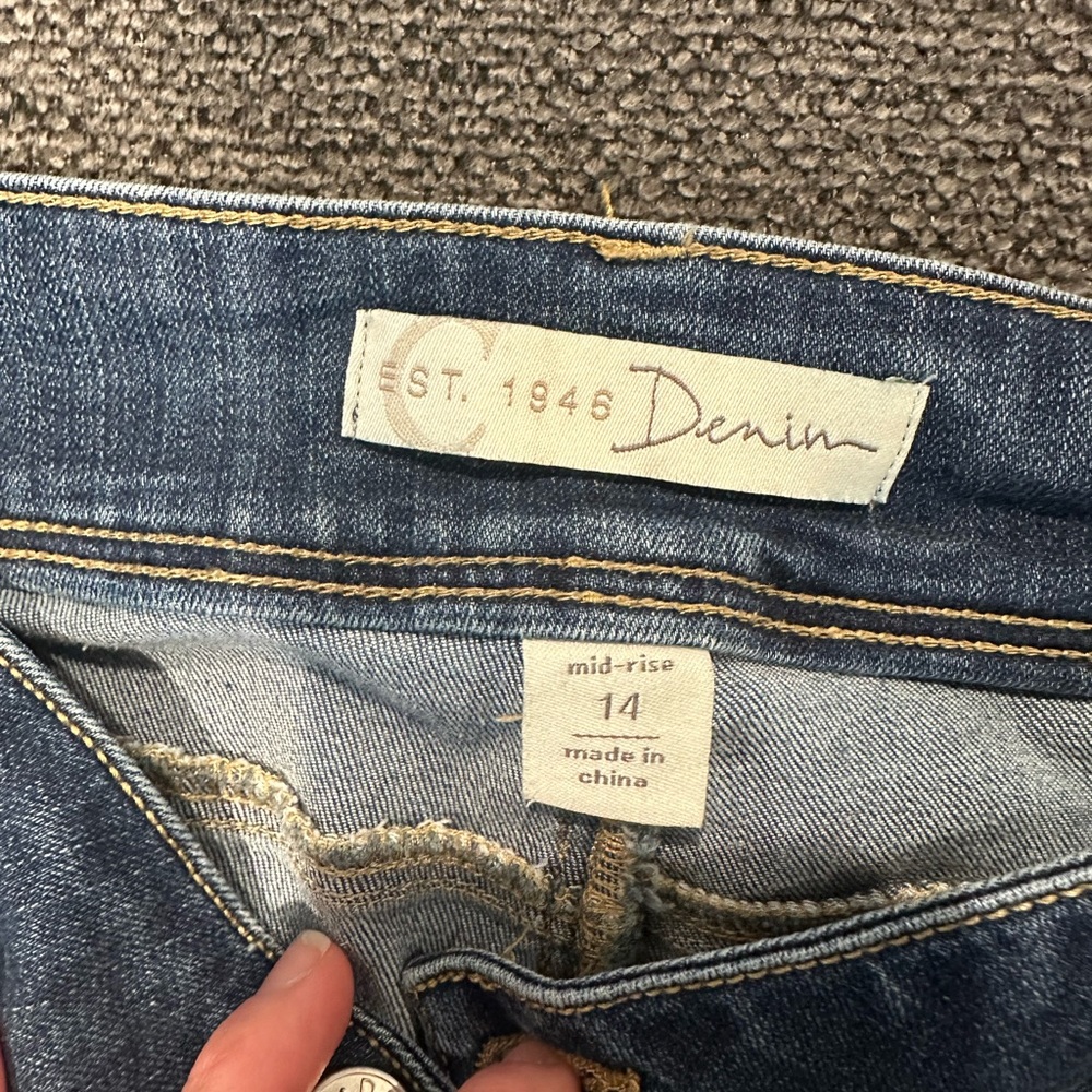 Casual Blue Distressed Boyfriend Jeans - Picture 2 of 3